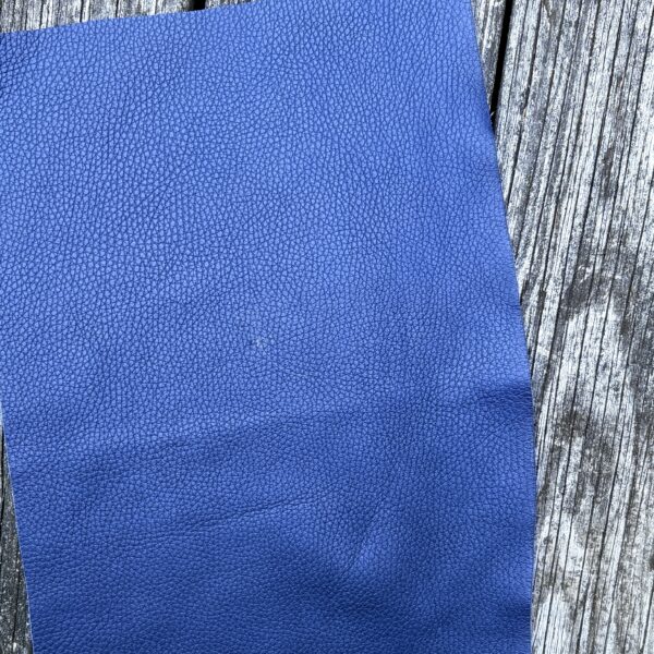12" x 24" smooth blue leather