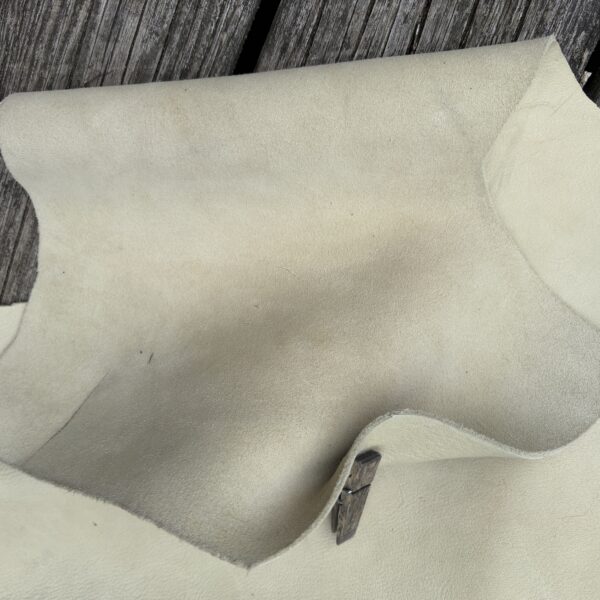 12"x24" white leather